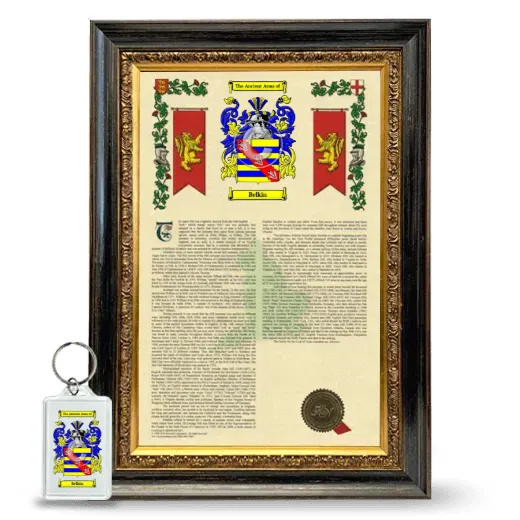 Belkin Framed Armorial History and Keychain - Heirloom