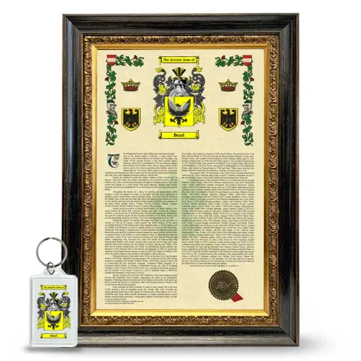 Bezel Framed Armorial History and Keychain - Heirloom