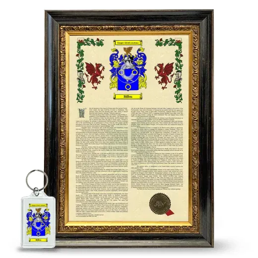 Biffen Framed Armorial History and Keychain - Heirloom