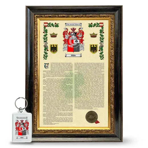 Bihler Framed Armorial History and Keychain - Heirloom