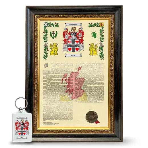 Bitar Framed Armorial History and Keychain - Heirloom