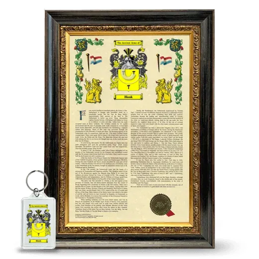 Blank Framed Armorial History and Keychain - Heirloom