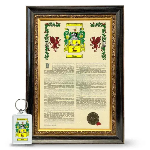 Blooit Framed Armorial History and Keychain - Heirloom