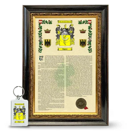 Bogere Framed Armorial History and Keychain - Heirloom
