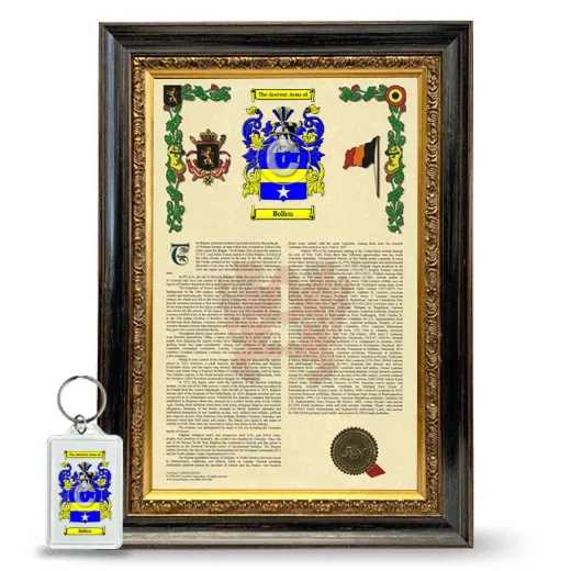 Bollen Framed Armorial History and Keychain - Heirloom