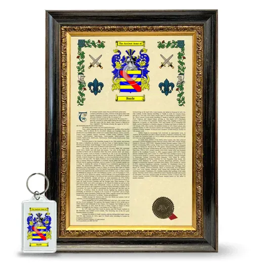 Borde Framed Armorial History and Keychain - Heirloom