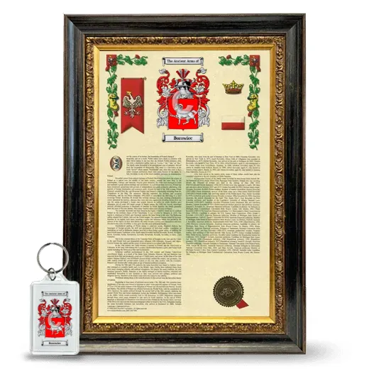 Borowiec Framed Armorial History and Keychain - Heirloom