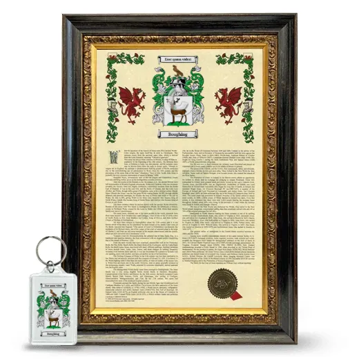 Boughing Framed Armorial History and Keychain - Heirloom