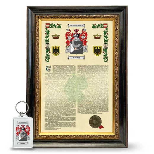 Bremner Framed Armorial History and Keychain - Heirloom