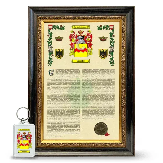 Brendler Framed Armorial History and Keychain - Heirloom