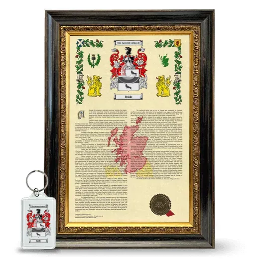 Bride Framed Armorial History and Keychain - Heirloom