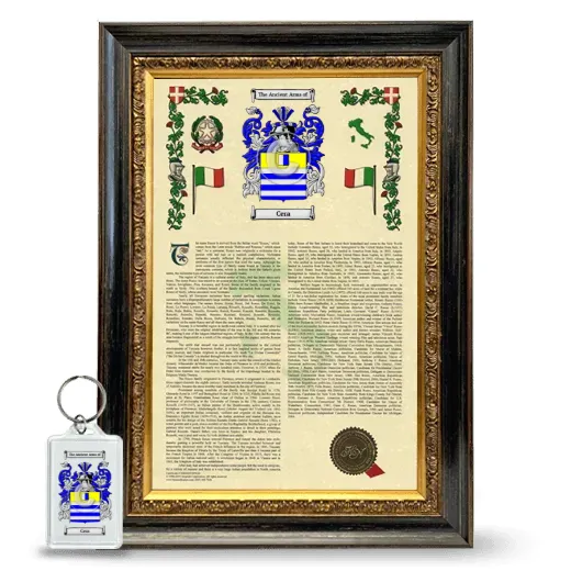 Cera Framed Armorial History and Keychain - Heirloom