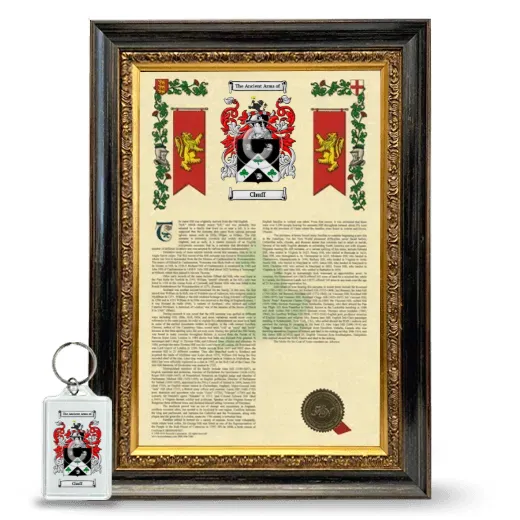 Chuff Framed Armorial History and Keychain - Heirloom
