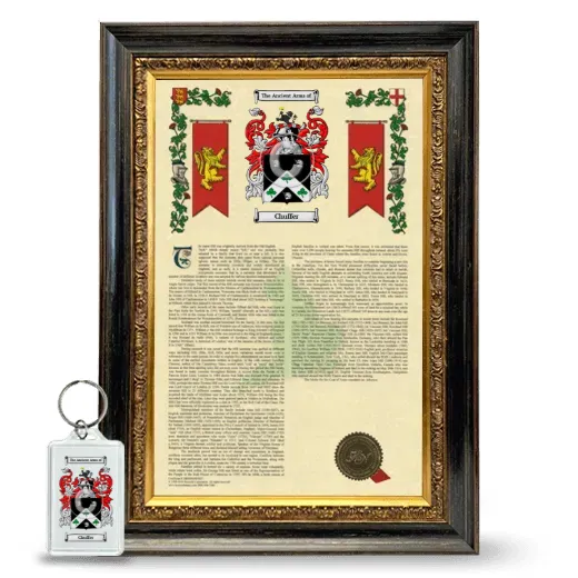 Chuffer Framed Armorial History and Keychain - Heirloom