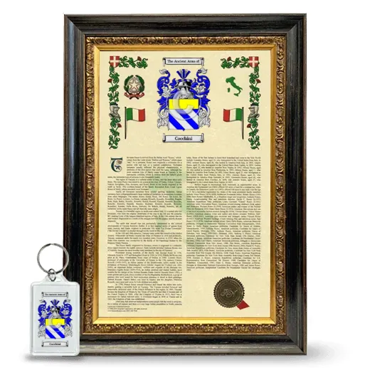 Cocchini Framed Armorial History and Keychain - Heirloom