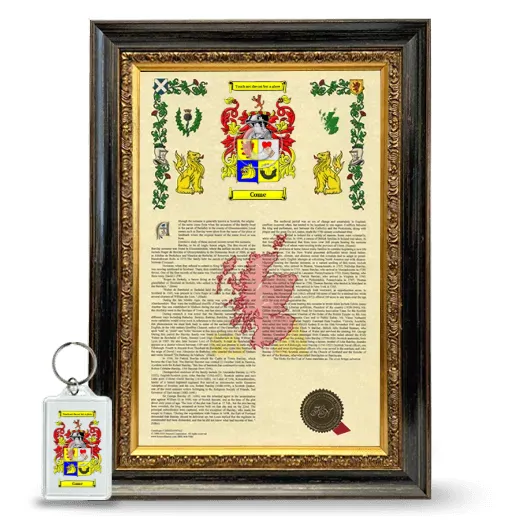 Come Framed Armorial History and Keychain - Heirloom