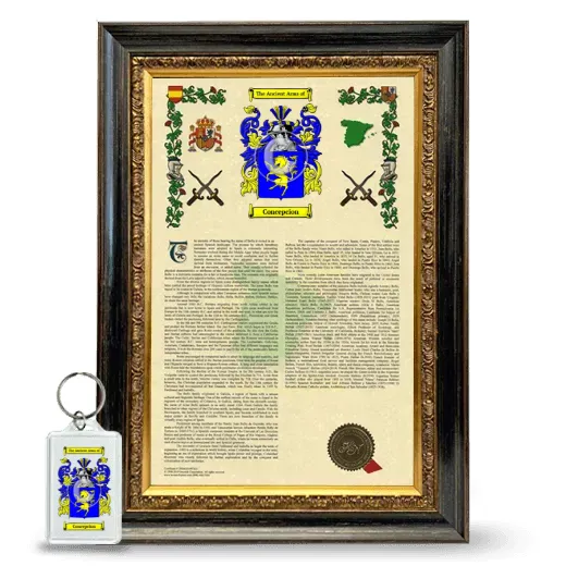 Concepcion Framed Armorial History and Keychain - Heirloom