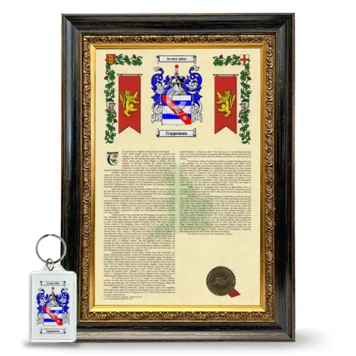 Coppeman Framed Armorial History and Keychain - Heirloom
