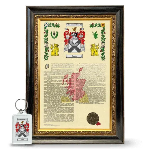 Corby Framed Armorial History and Keychain - Heirloom