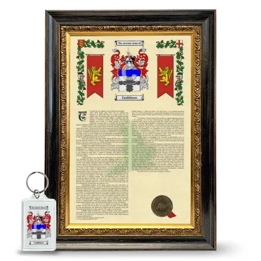Crabbitree Framed Armorial History and Keychain - Heirloom