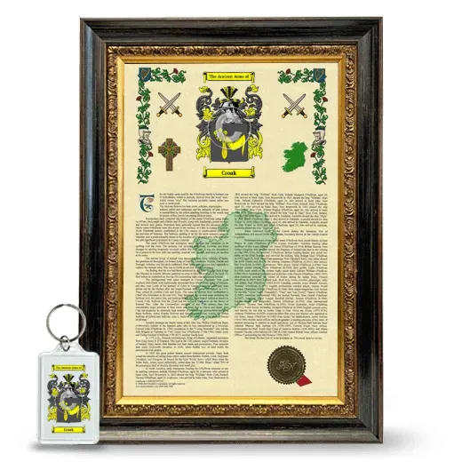 Croak Framed Armorial History and Keychain - Heirloom