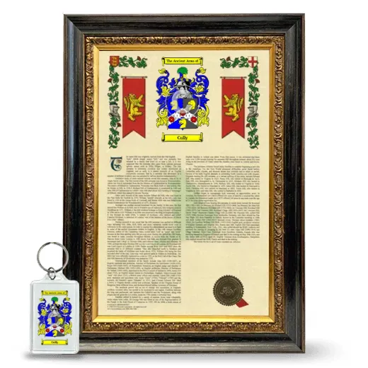 Cully Framed Armorial History and Keychain - Heirloom