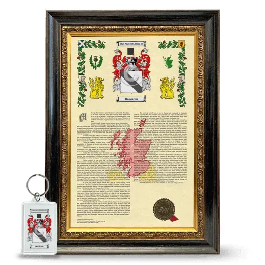 Danisom Framed Armorial History and Keychain - Heirloom