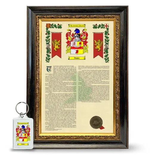 Danse Framed Armorial History and Keychain - Heirloom