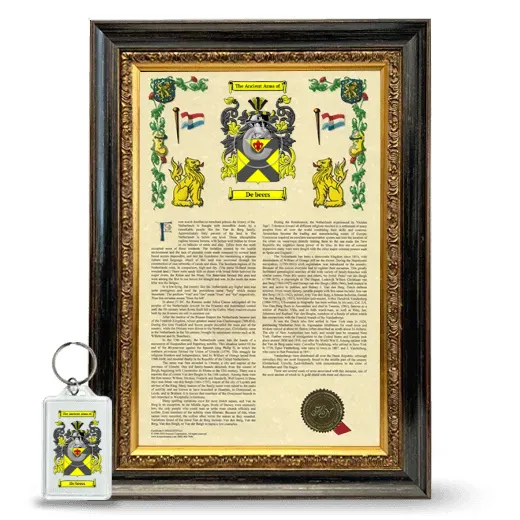De beers Framed Armorial History and Keychain - Heirloom