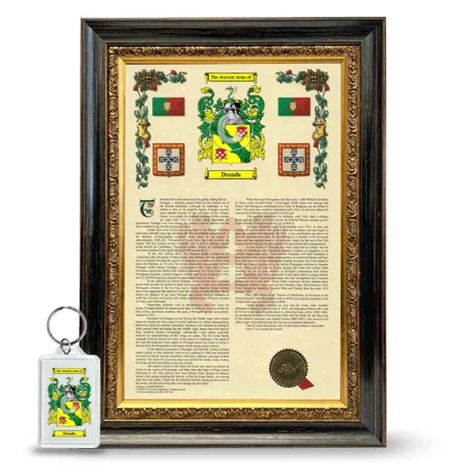 Deanda Framed Armorial History and Keychain - Heirloom