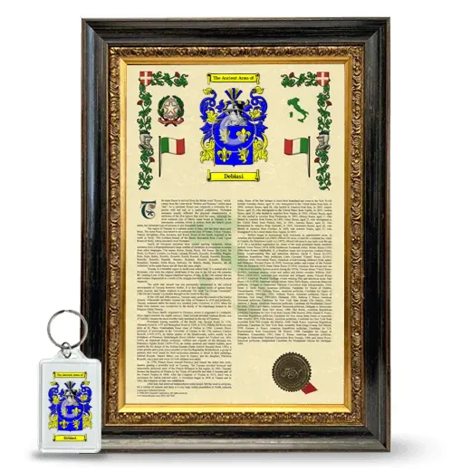 Debiasi Framed Armorial History and Keychain - Heirloom