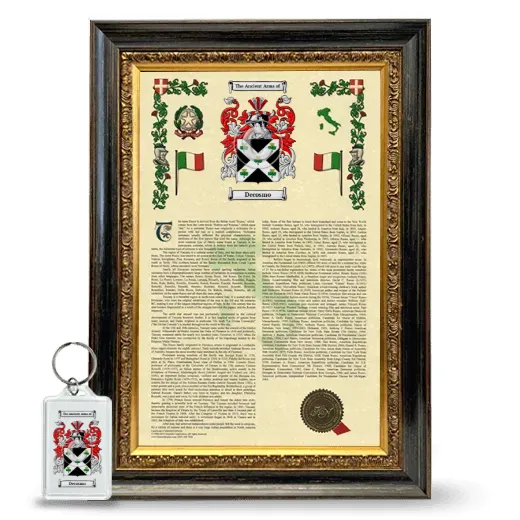 Decosmo Framed Armorial History and Keychain - Heirloom