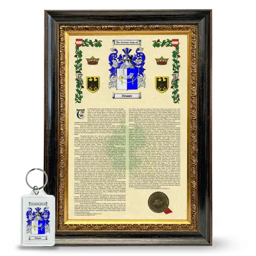 Denner Framed Armorial History and Keychain - Heirloom