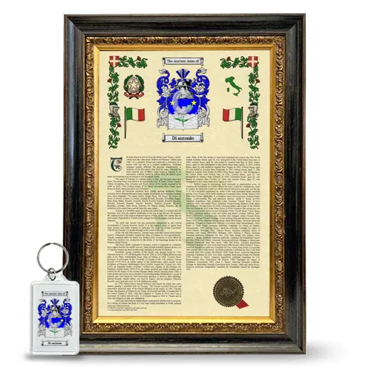 Di antonio Framed Armorial History and Keychain - Heirloom