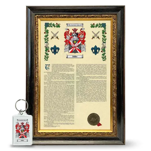 Didier Framed Armorial History and Keychain - Heirloom