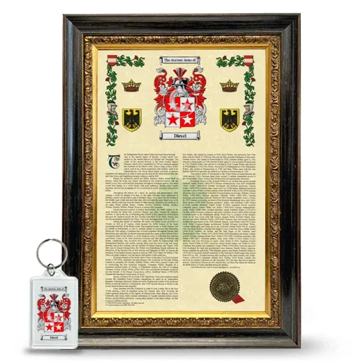 Diesel Framed Armorial History and Keychain - Heirloom
