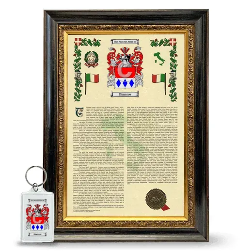 Dimarco Framed Armorial History and Keychain - Heirloom