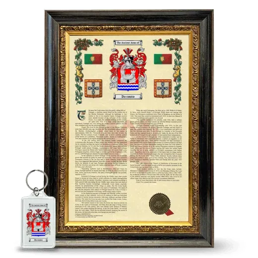 Do couto Framed Armorial History and Keychain - Heirloom