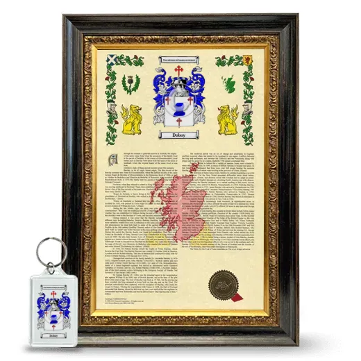 Dobay Framed Armorial History and Keychain - Heirloom