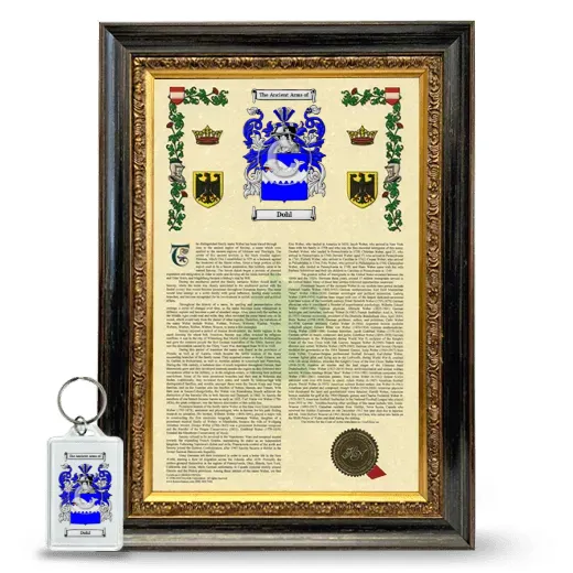 Dohl Framed Armorial History and Keychain - Heirloom