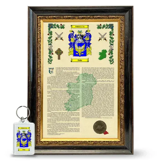 Doin Framed Armorial History and Keychain - Heirloom