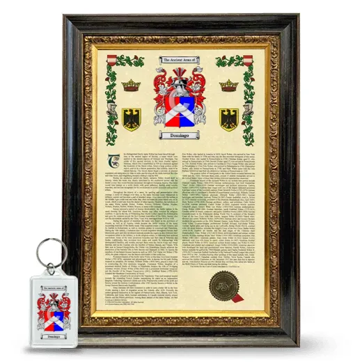 Domingo Framed Armorial History and Keychain - Heirloom