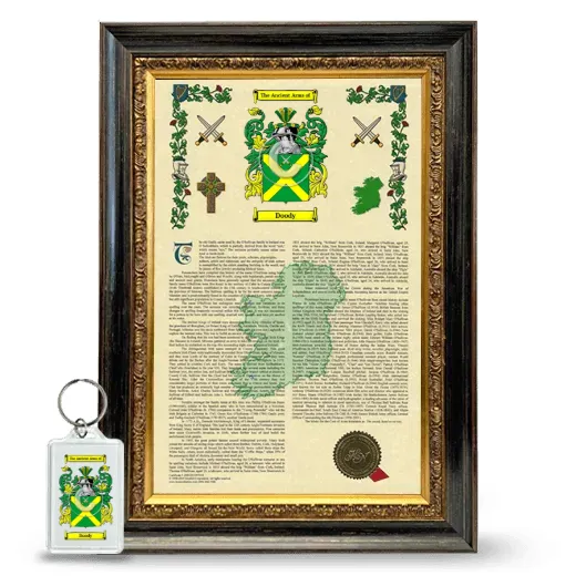 Doody Framed Armorial History and Keychain - Heirloom