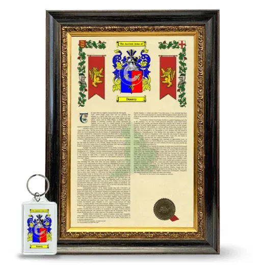 Doorey Framed Armorial History and Keychain - Heirloom