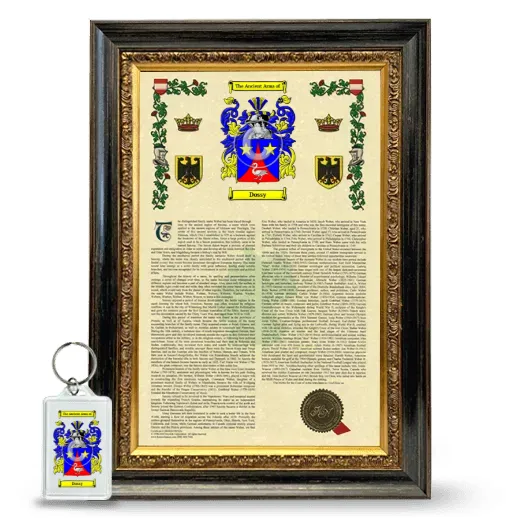 Dossy Framed Armorial History and Keychain - Heirloom