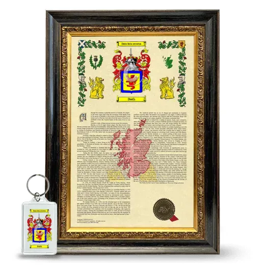 Doth Framed Armorial History and Keychain - Heirloom