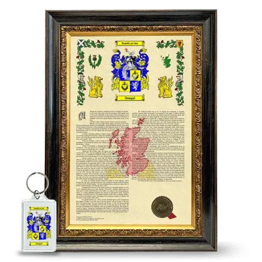 Dougal Framed Armorial History and Keychain - Heirloom