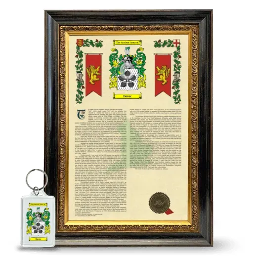 Dover Framed Armorial History and Keychain - Heirloom