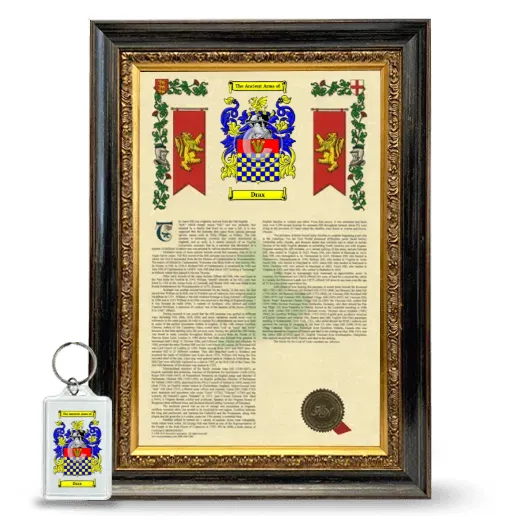 Drax Framed Armorial History and Keychain - Heirloom