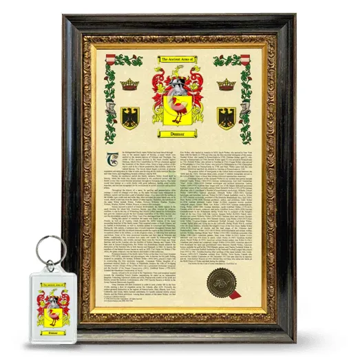 Dumar Framed Armorial History and Keychain - Heirloom